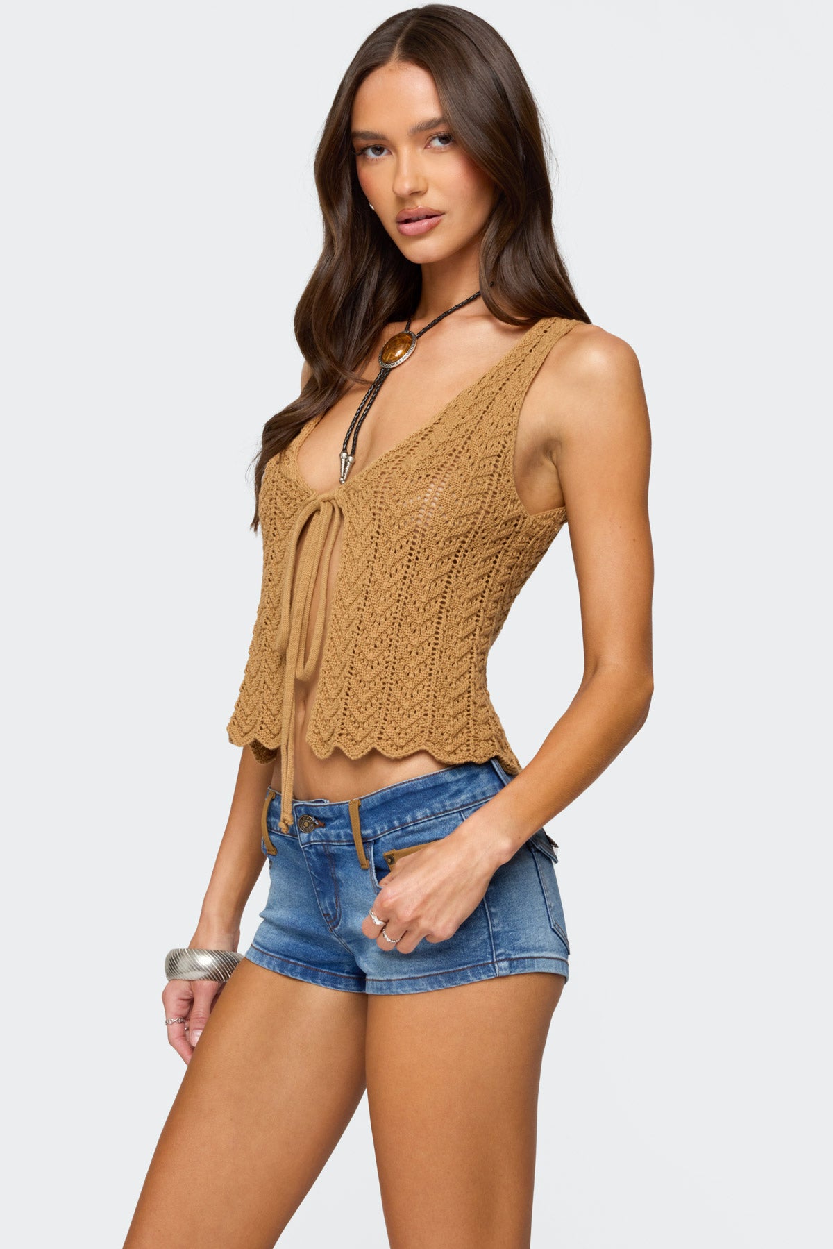 Sadiee Split Front Knit Top - Image 4