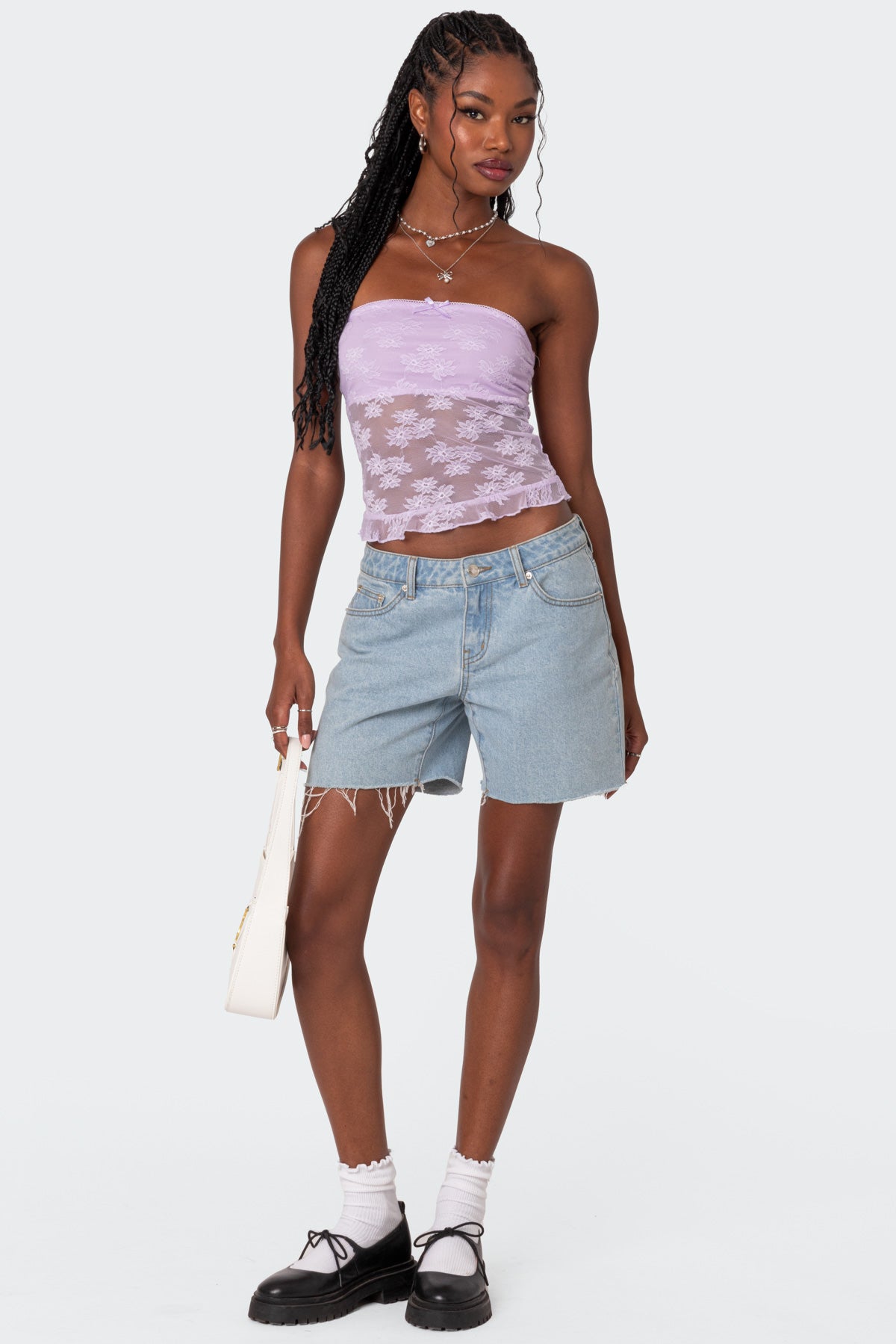 Ballet Sheer Lace Tube Top - Image 2