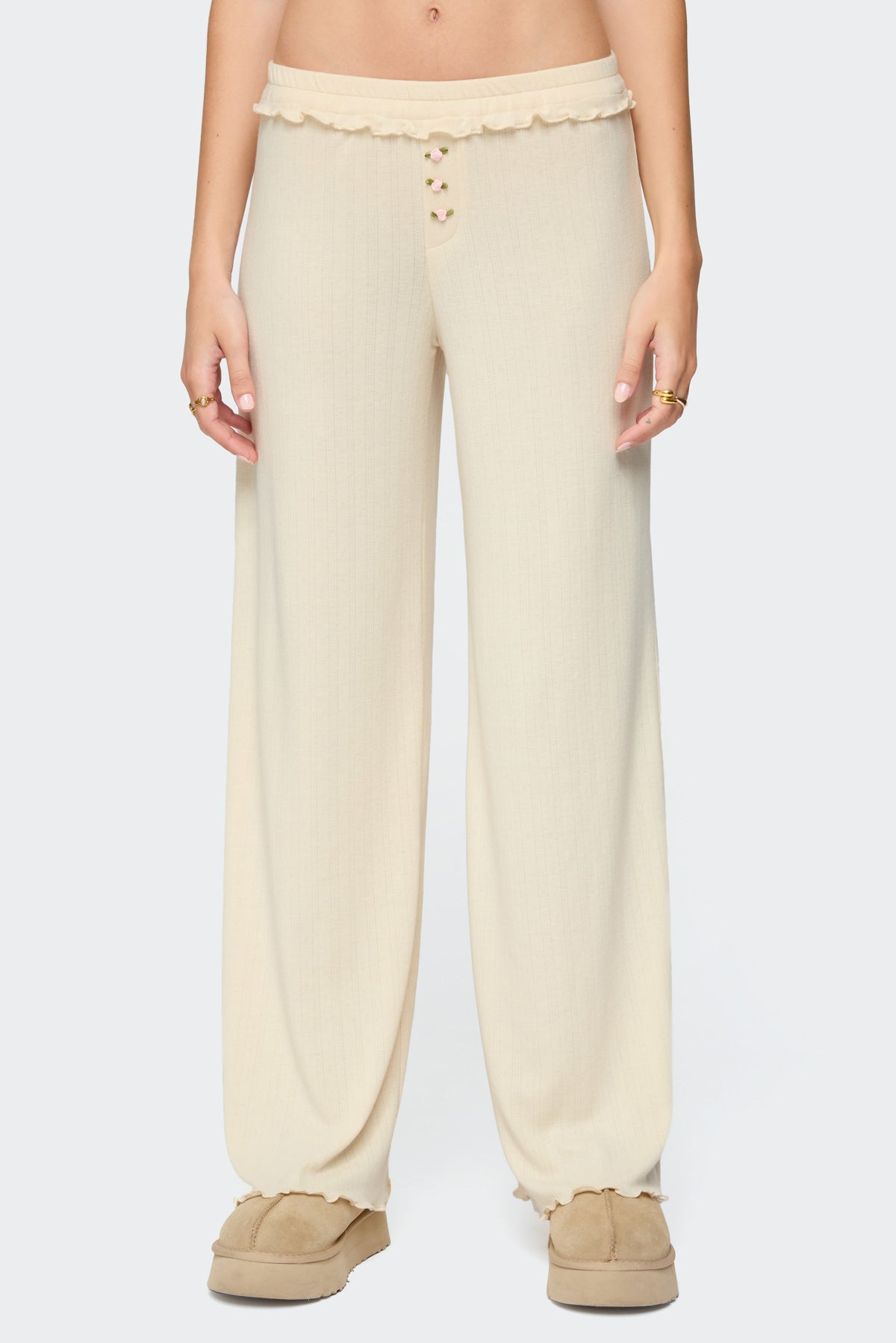 Posy Ruffle Pointelle Pants - Image 2