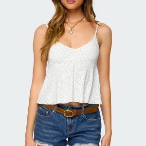 Kelli Floral Babydoll Tank Top