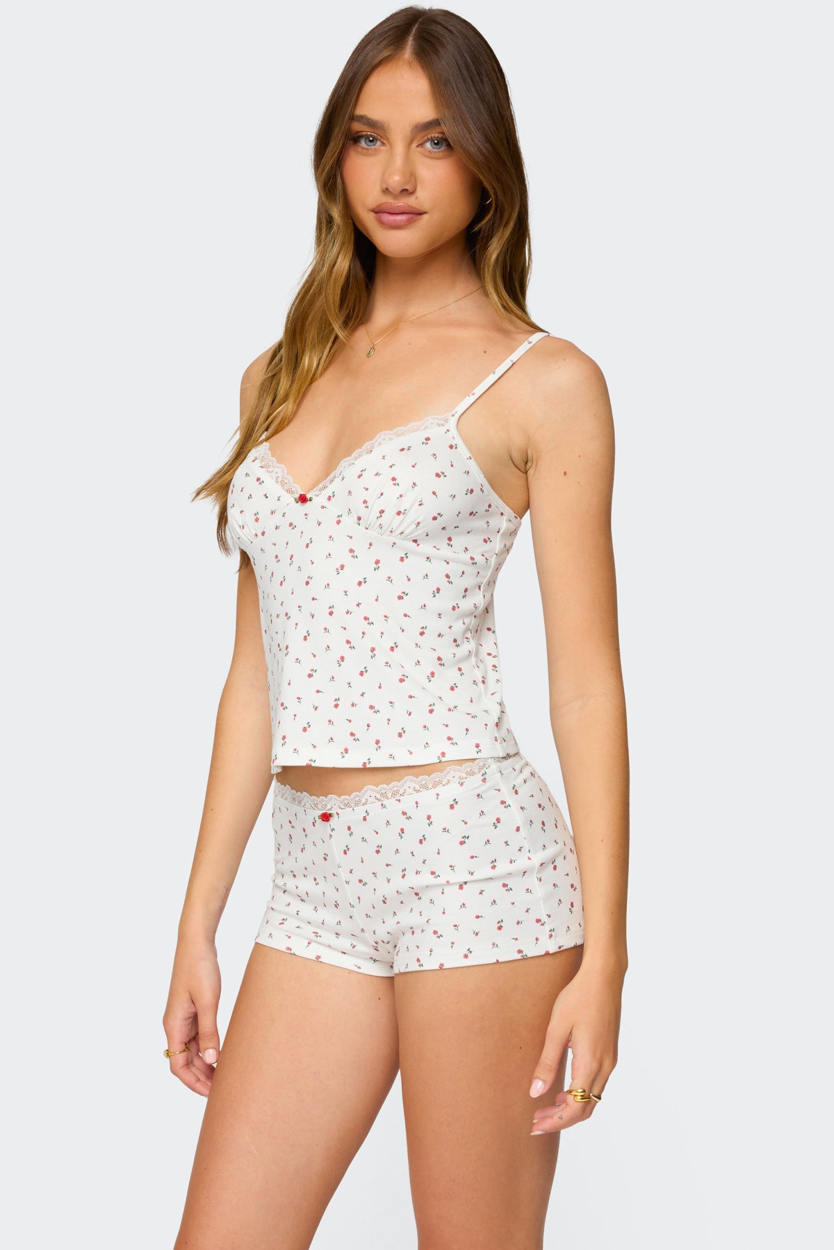 Viola Floral Lacey Tank Top - Image 3