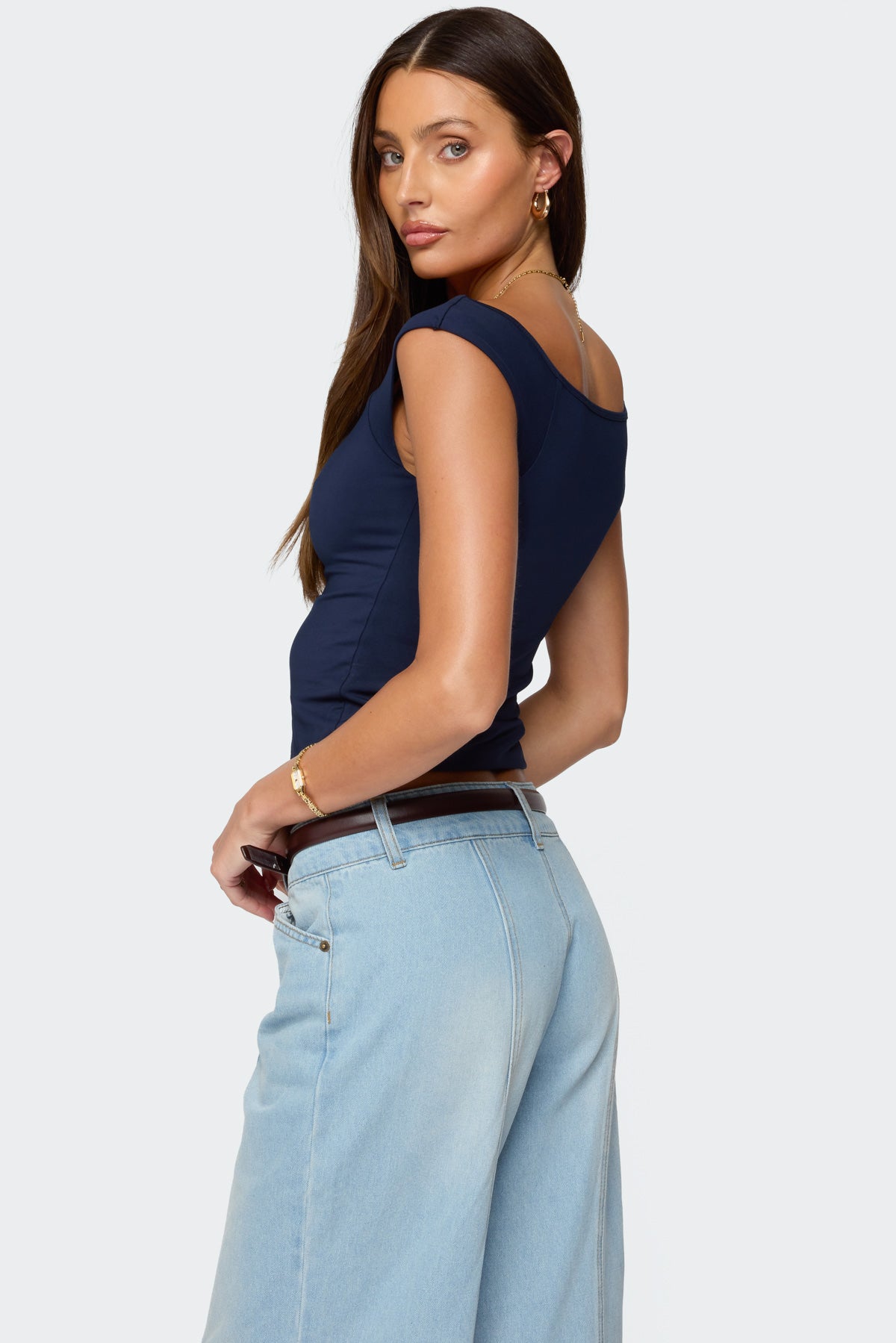 Angeline Wide V Neck Top - Image 5