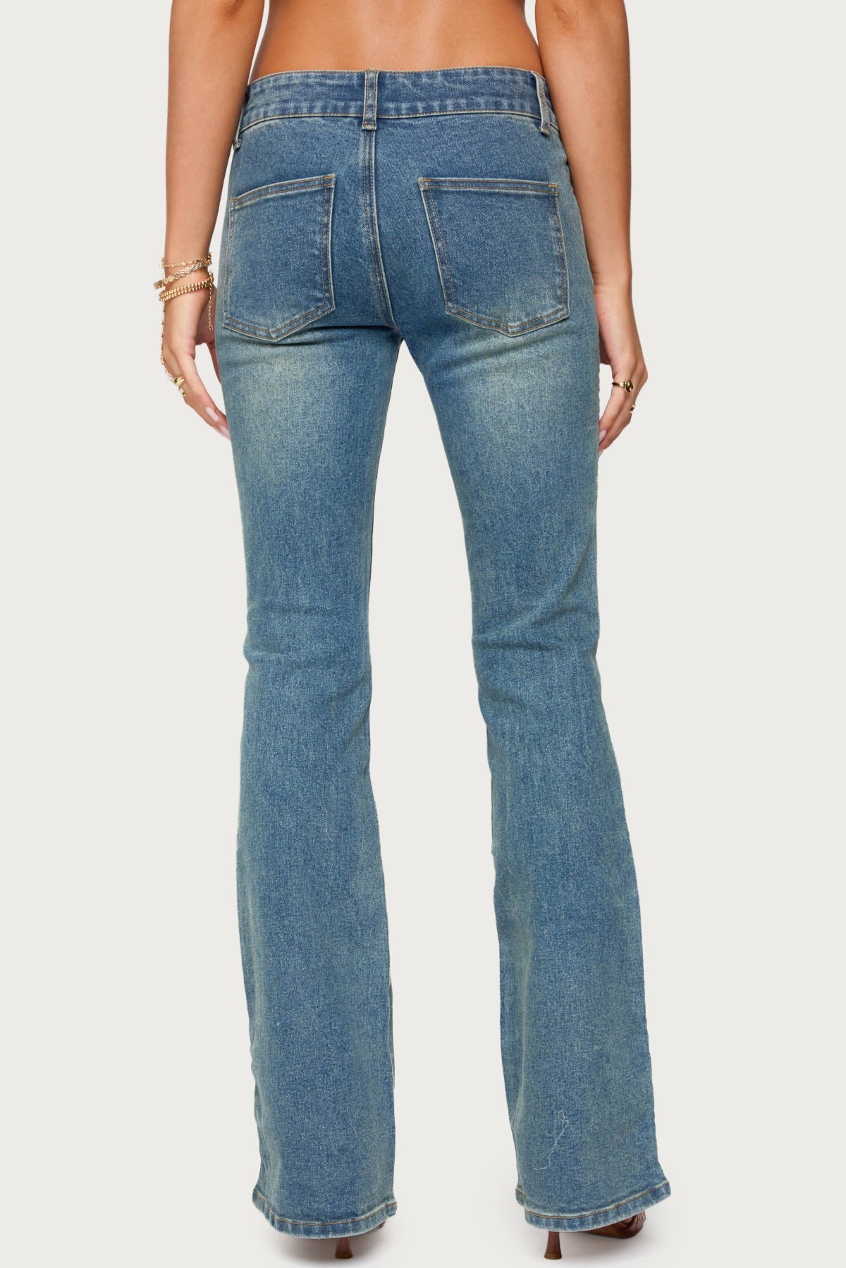 Mattea Low Rise Flared Jeans - Image 5