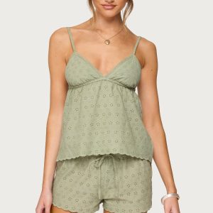 Talula Eyelet Babydoll Top