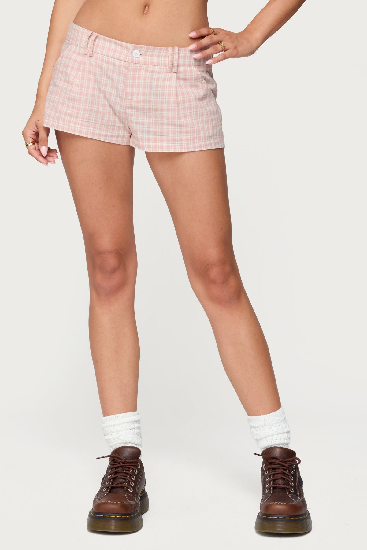 Monty Plaid Micro Shorts - Image 2