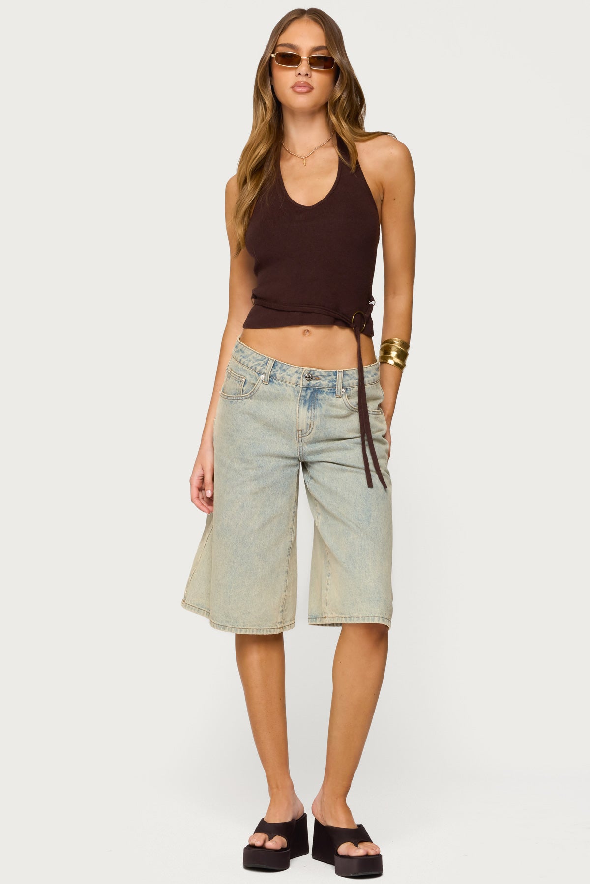 Kez Belted Knit Halter Top - Image 5