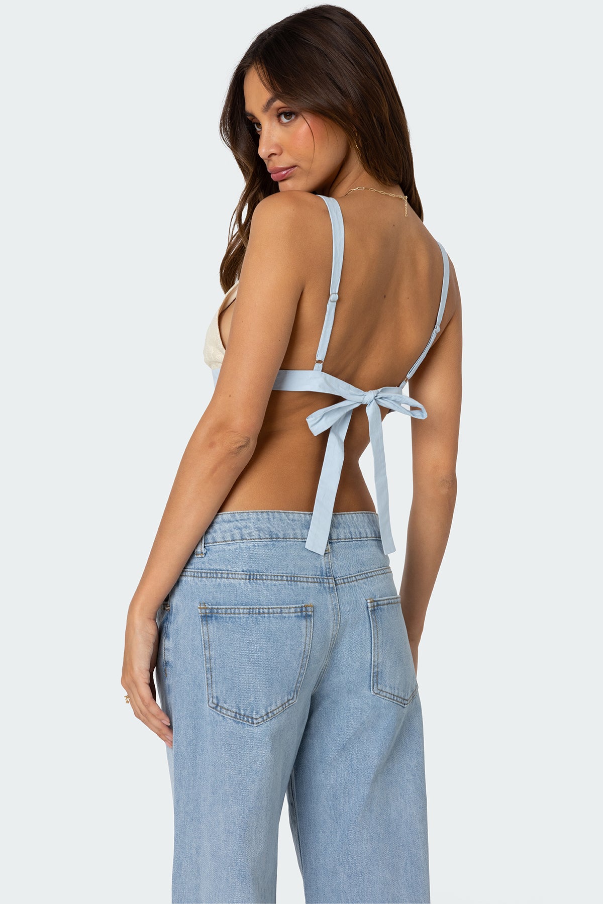 Sheer Lace Open Back Tank Top - Image 5