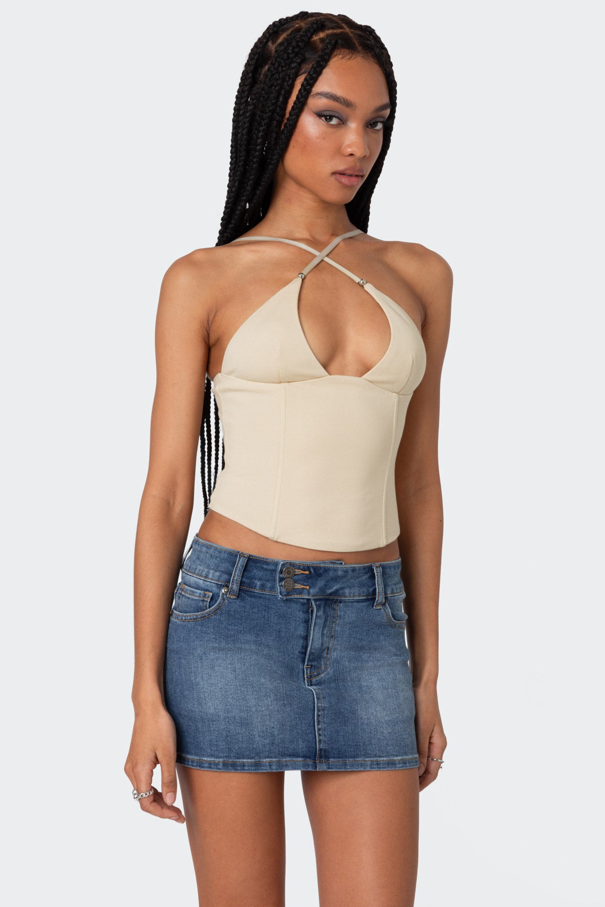 Lou Crossover Beaded Corset - Image 3