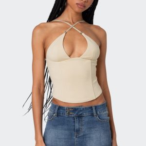 Lou Crossover Beaded Corset