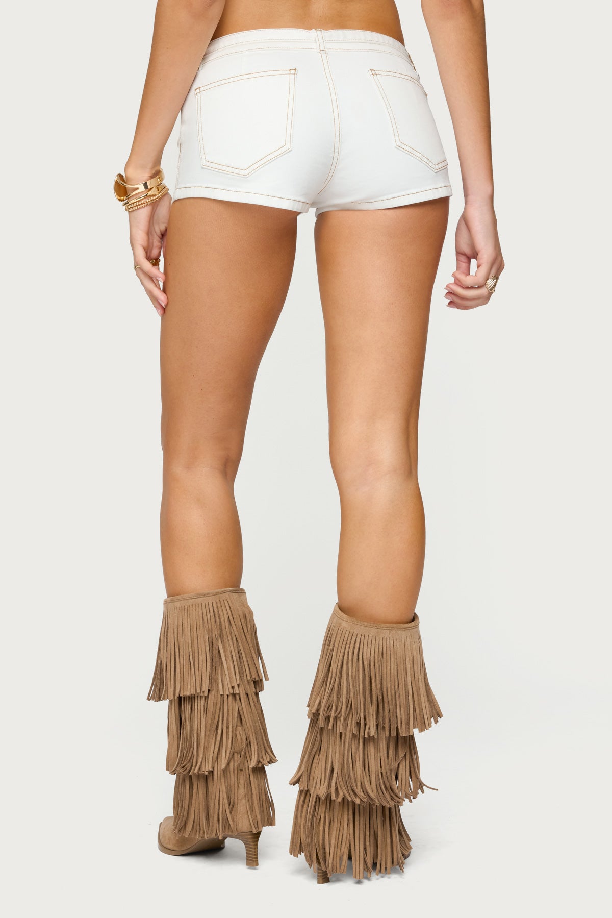 Ciel Low Rise Denim Micro Shorts - Image 5