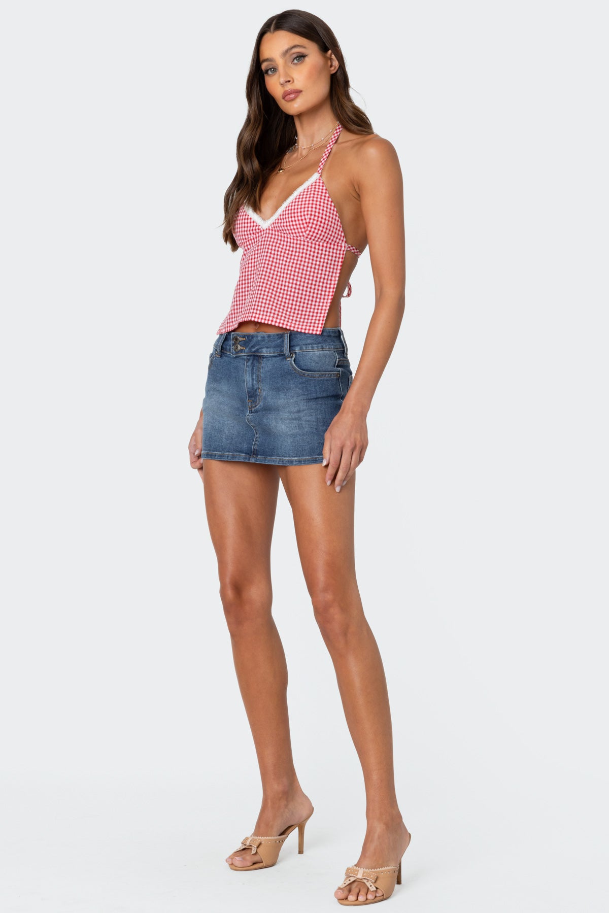Charmaine Open Back Gingham Top - Image 5