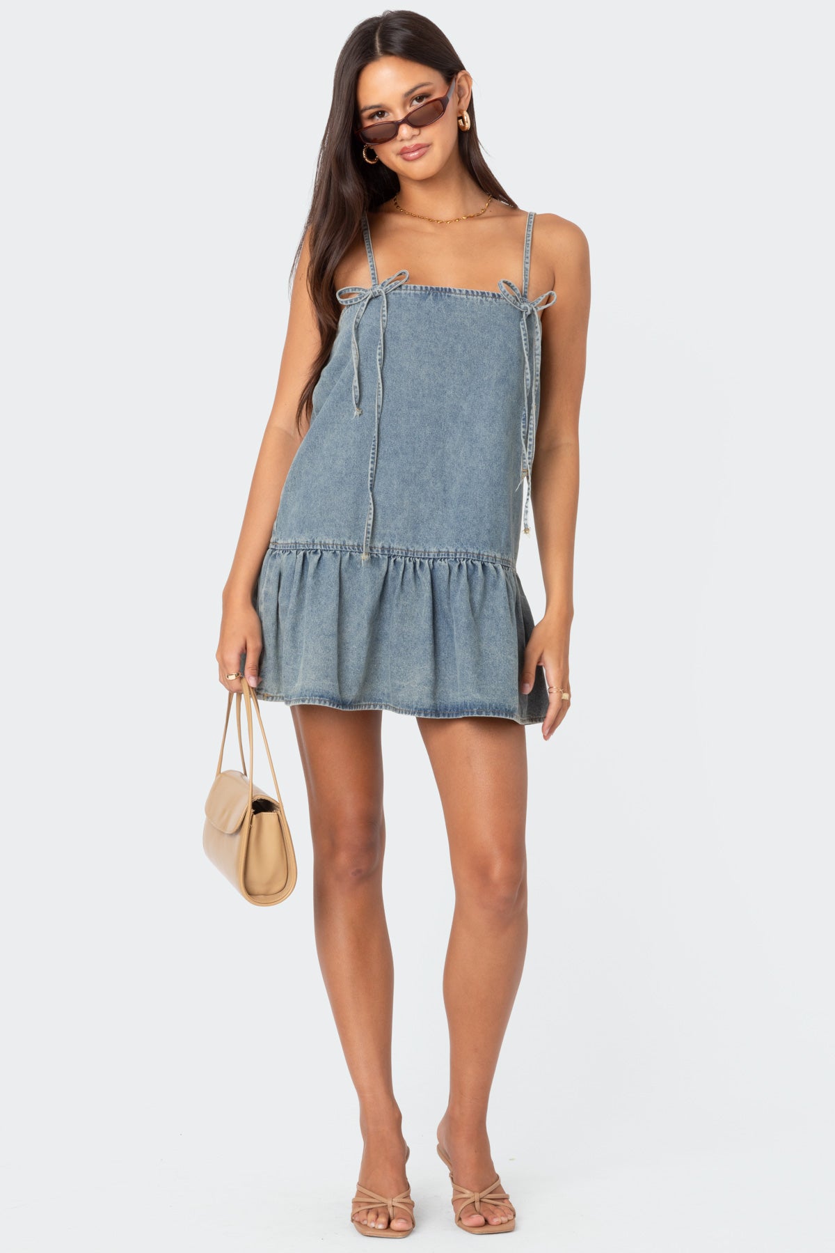 Dylan Denim Mini Dress - Image 5