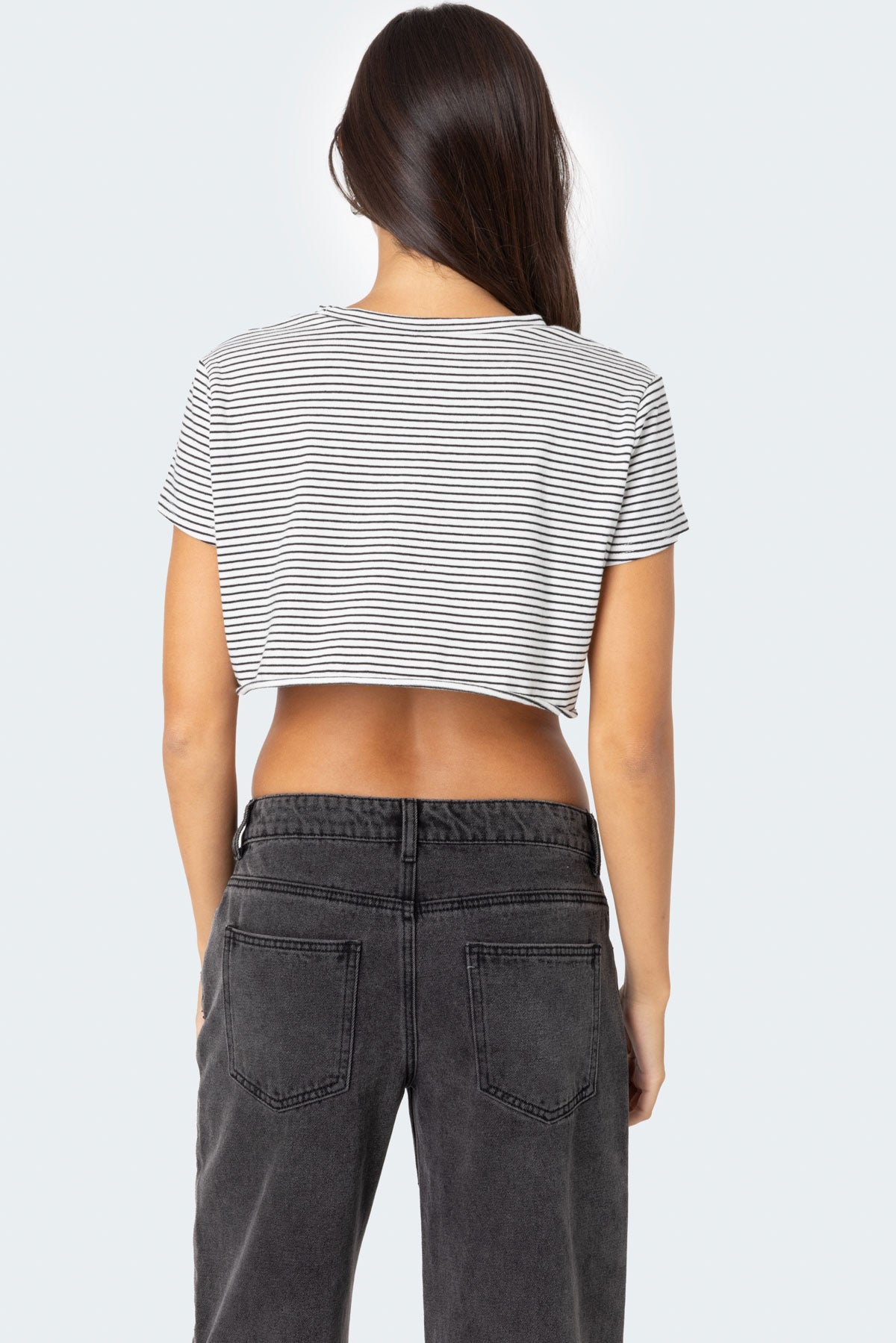 Stripey Cropped T Shirt - Image 4