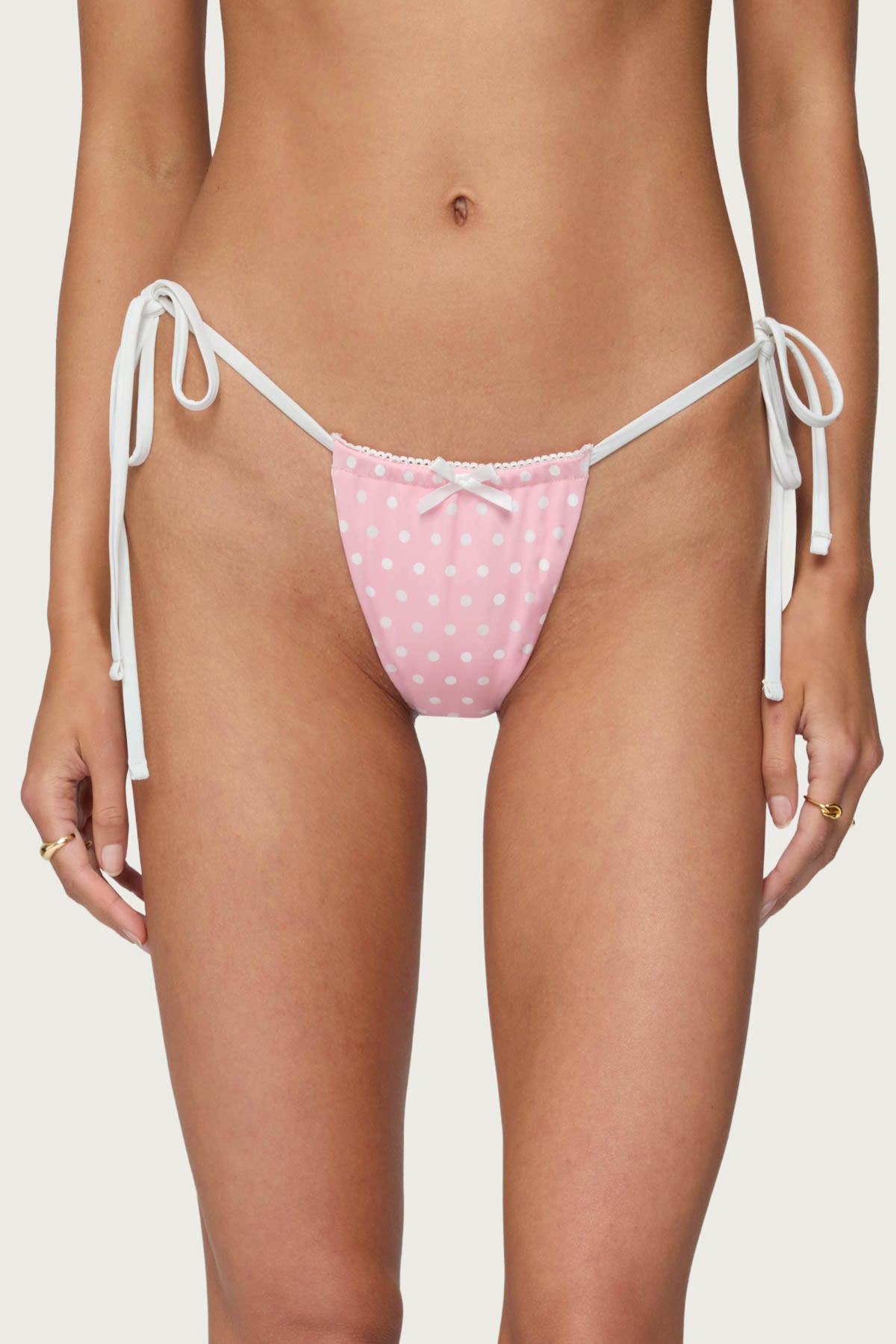 Leigh Polka Dot String Bikini Bottom - Image 4