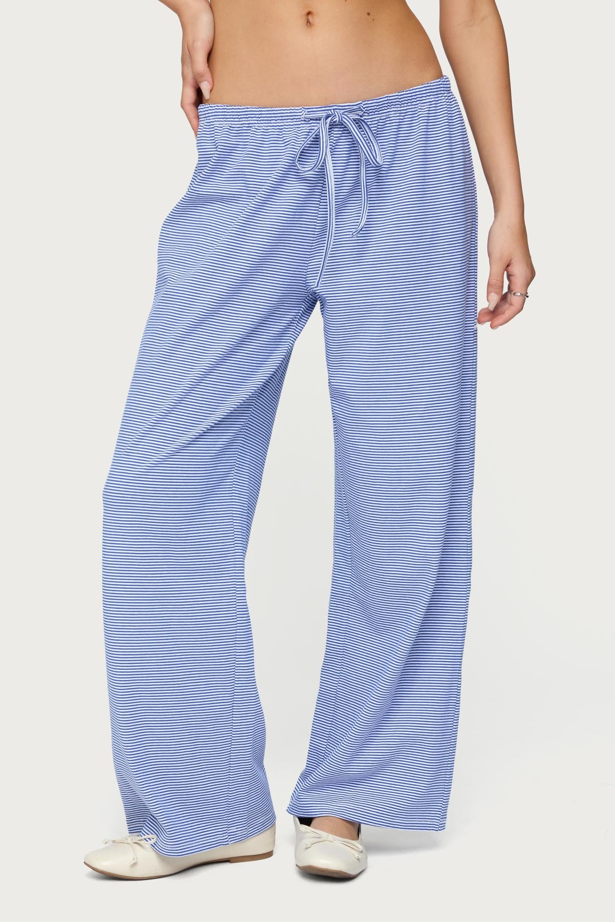 Petite Olivia Striped Loose Fit Pants - Image 2