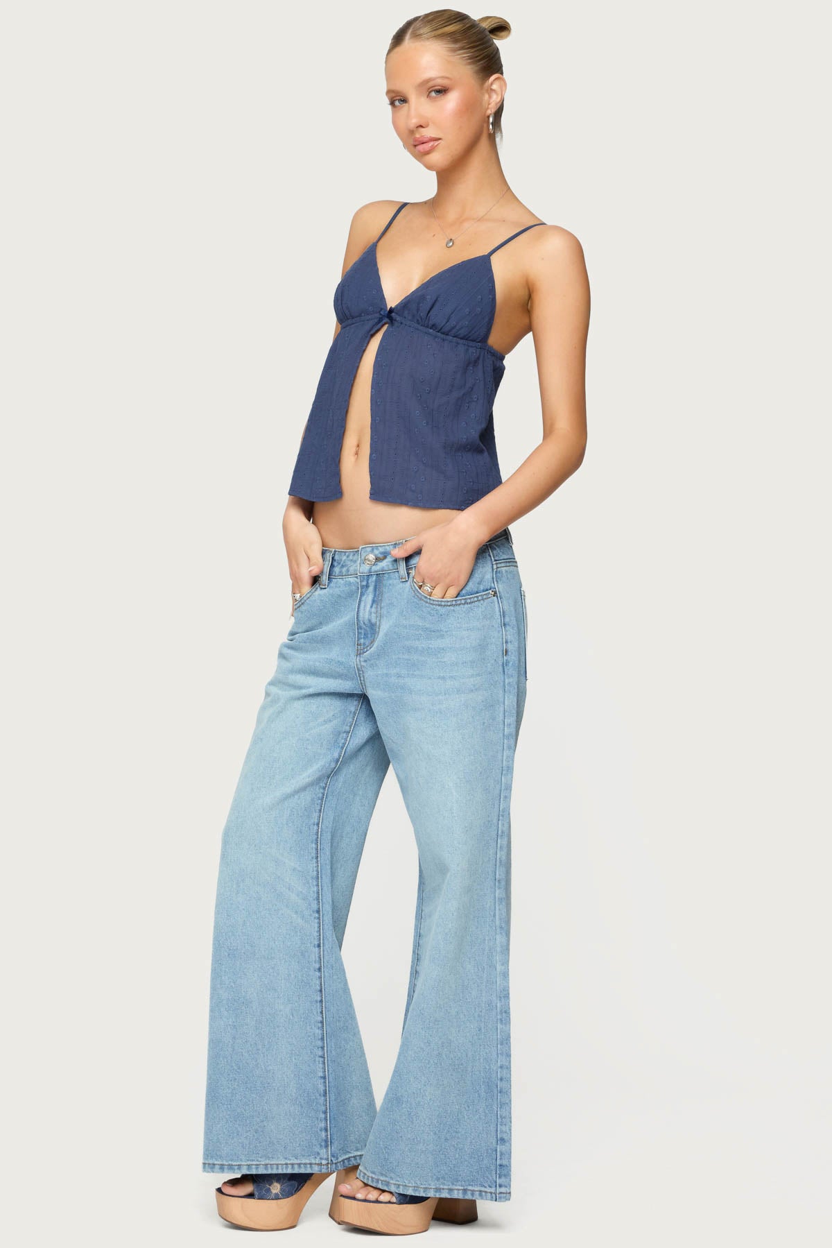 Otis Eyelet Split Front Tank Top - Image 4