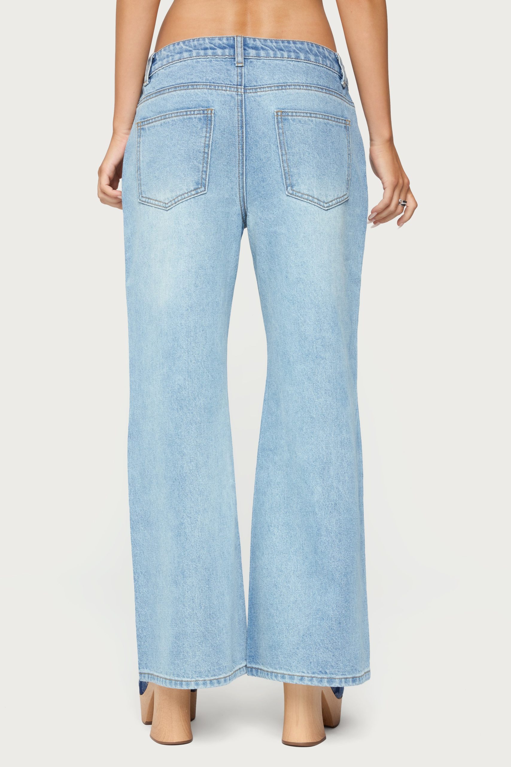 Petite Low Rise Wide Leg Jeans - Image 5