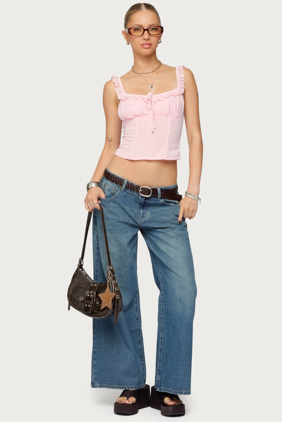 Petite Vyxen Vintage Washed Low Rise Jeans - Image 3