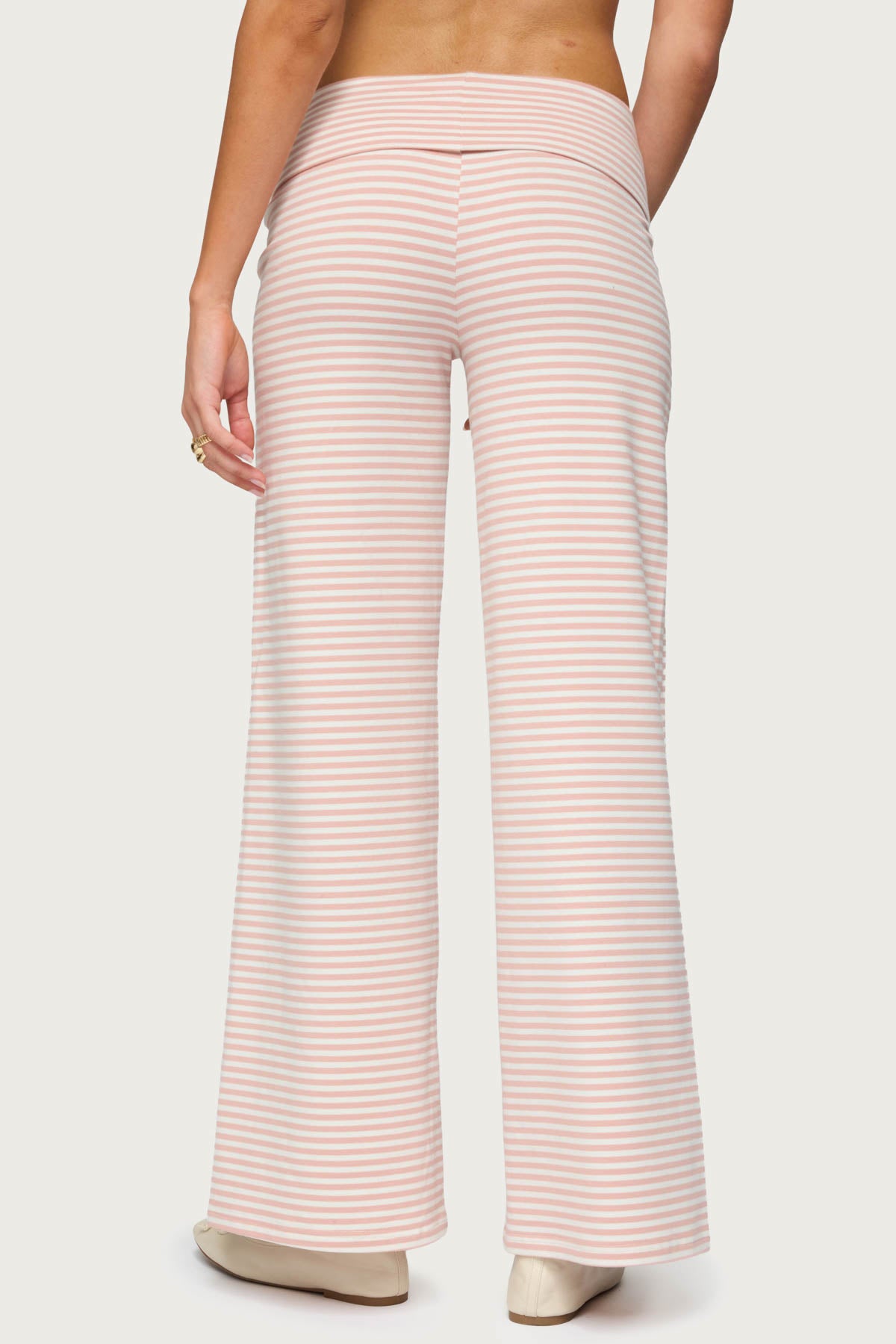 Lilah Striped Fold Over Pants - Image 5