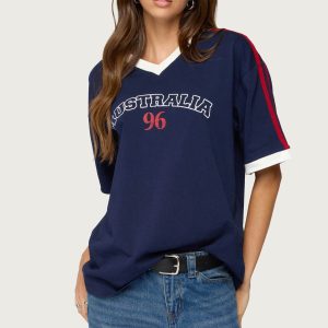Australia 96 Contrast Oversized T Shirt