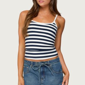 Bailee Striped Ribbed Tank Top