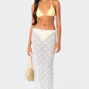 Oceana Sheer Lace Maxi Skirt