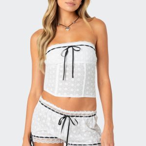 Ribbon Eyelet Corset