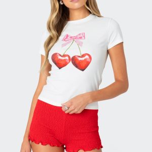 Cherry Heart T Shirt