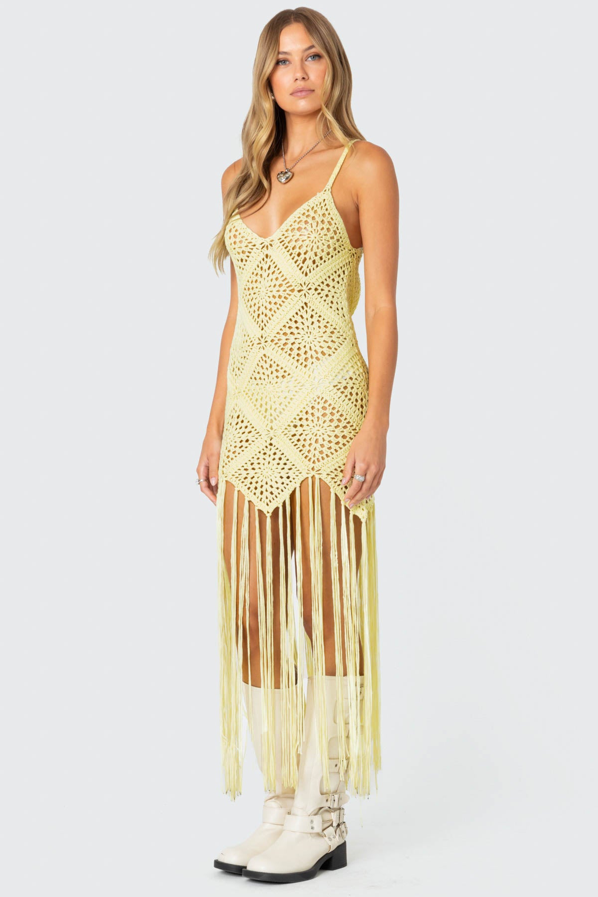 Fringey Crochet Maxi Dress - Image 2