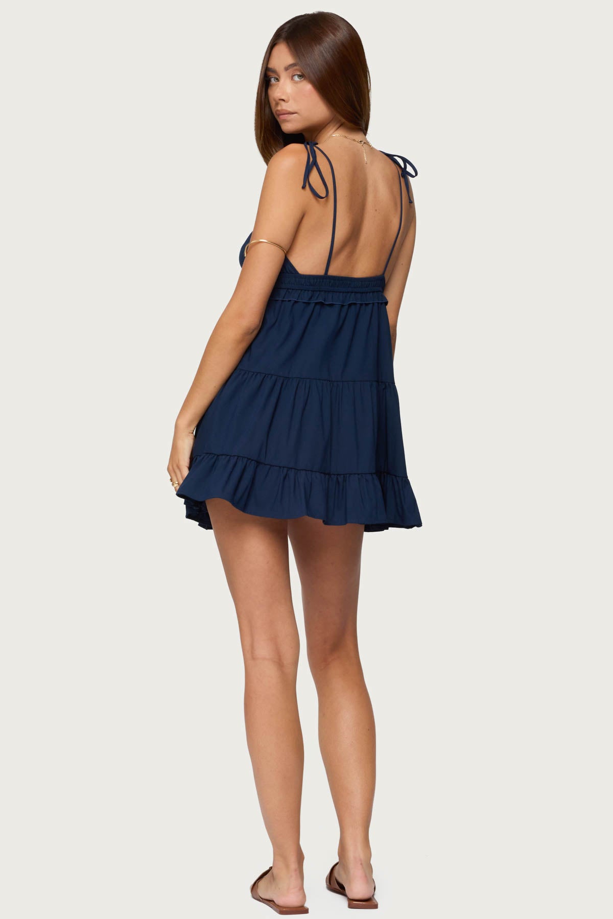 Sontana Ruched Tiered Mini Dress - Image 5