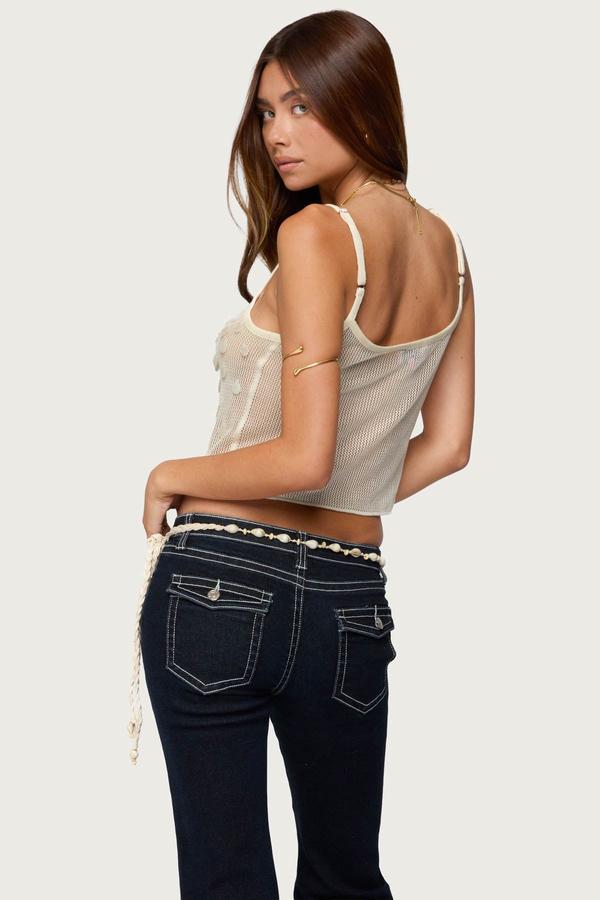 Onya Iridescent Sheer Knit Top - Image 5