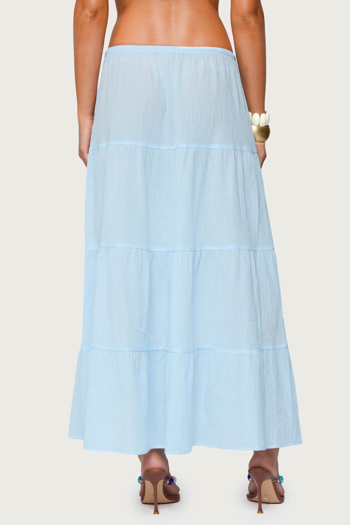Kaila Cotton Tiered Maxi Skirt - Image 5