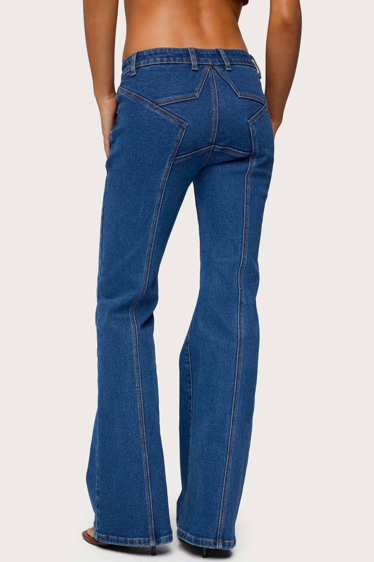 Starrie Panel Stitch Low Rise Jeans - Image 3