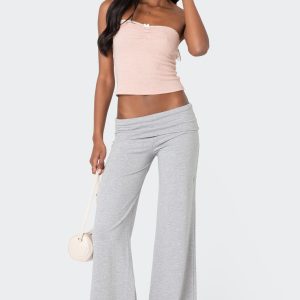 Wide Leg Fold Over Pants