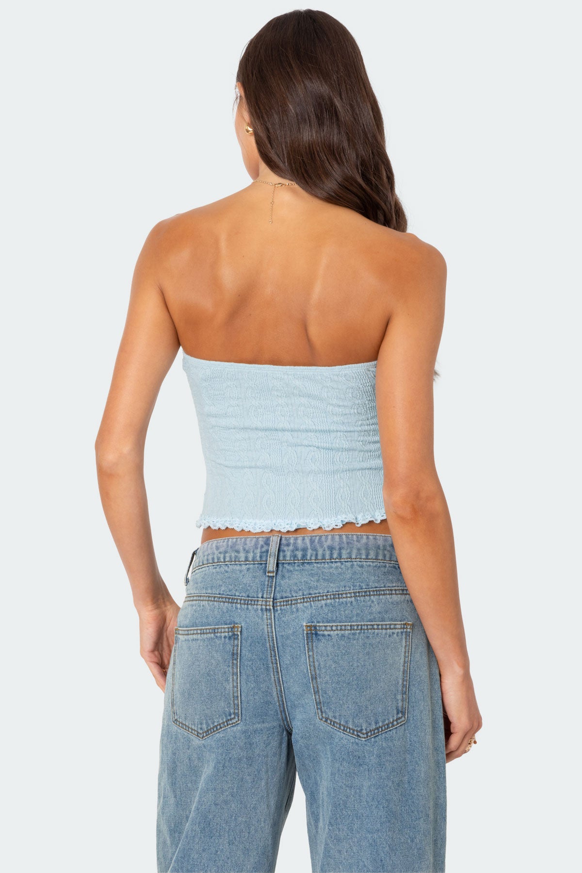 Lacey Knit Tube Top - Image 4