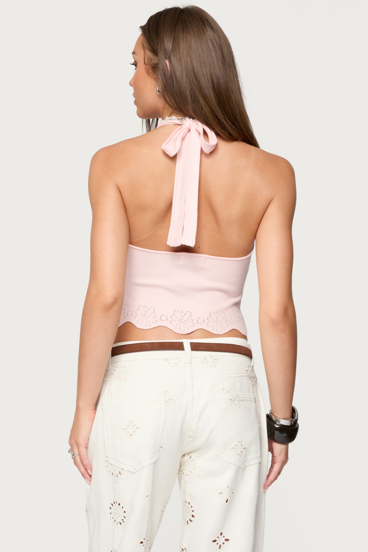 Jazmyn Scalloped Halter Top - Image 5