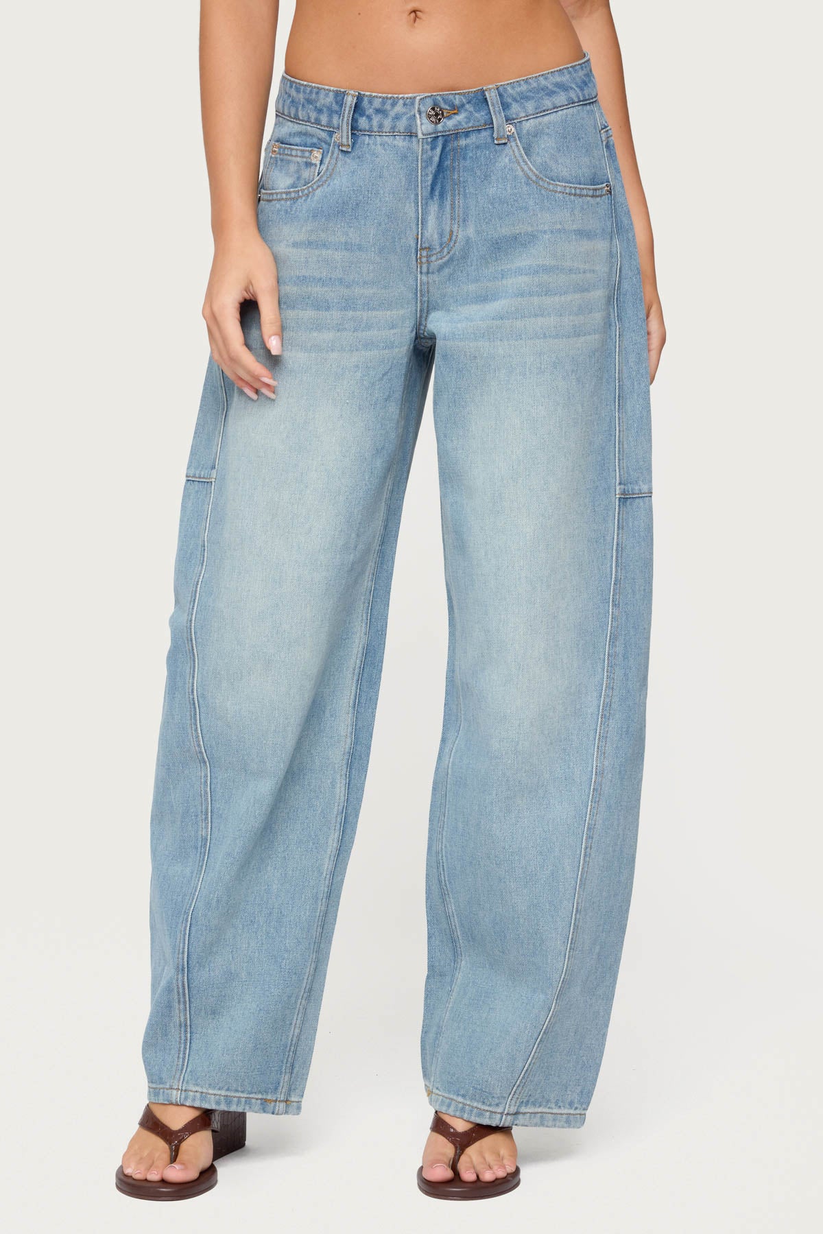 Korie Barrel Leg Low Rise Jeans - Image 2