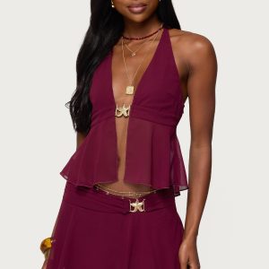 Sea Star Chiffon Split Front Top