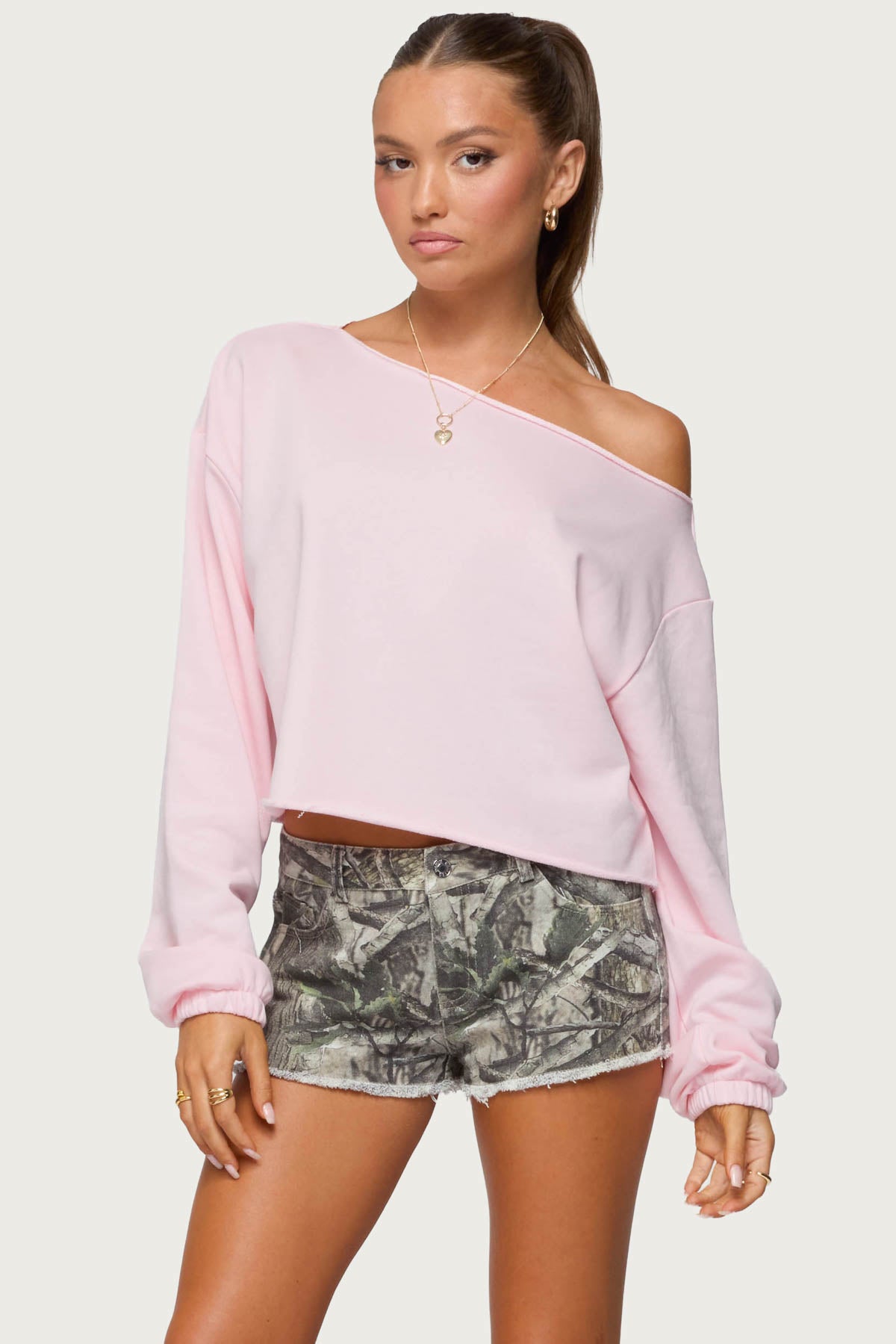 Aveline Off Shoulder Light Sweatshirt - Image 3
