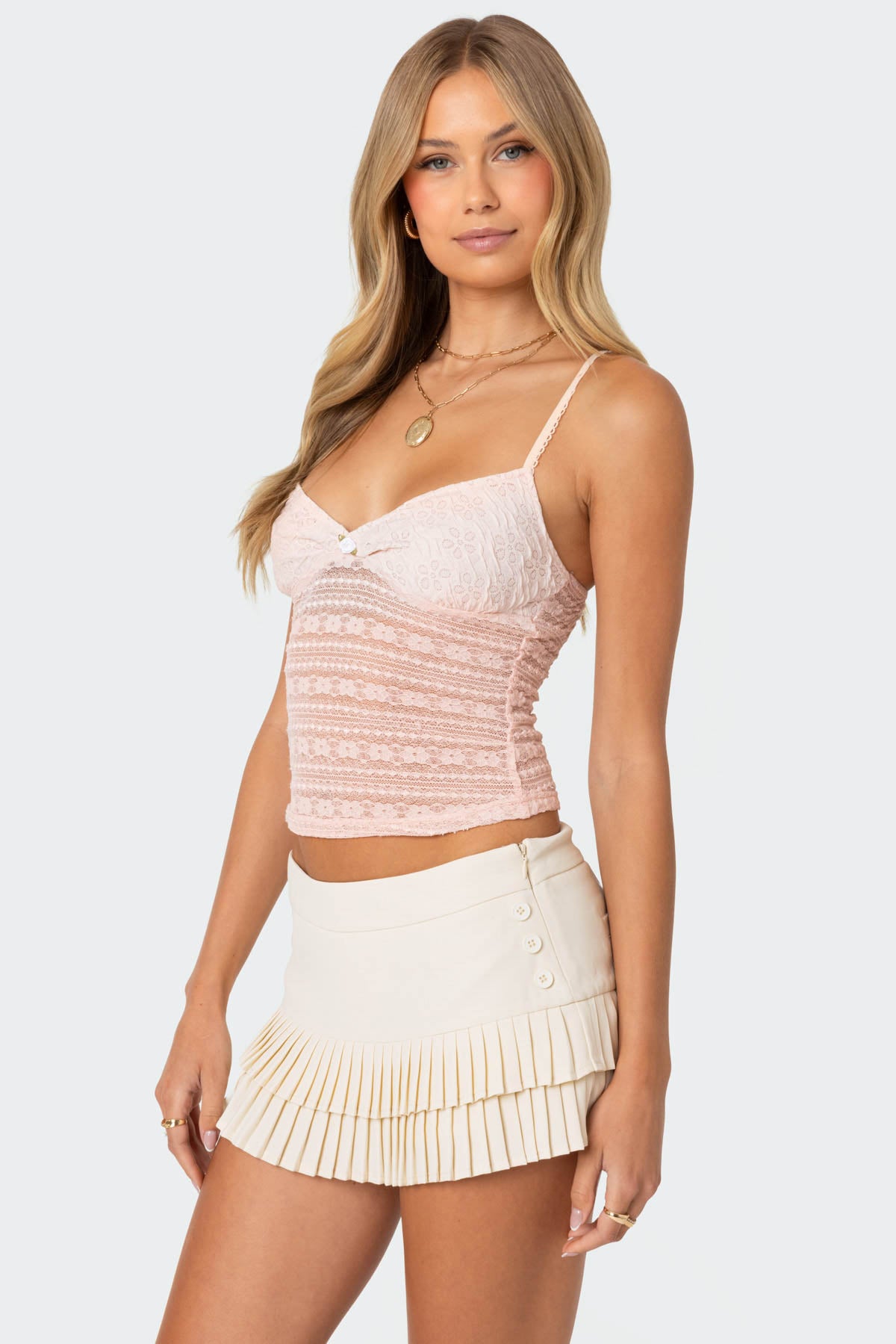 Tuesday Textured Lace Tank Top - Image 3