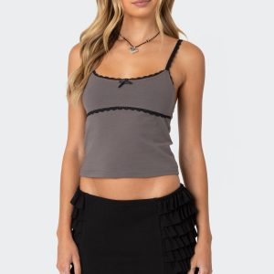 Elin Lace Trim Tank Top