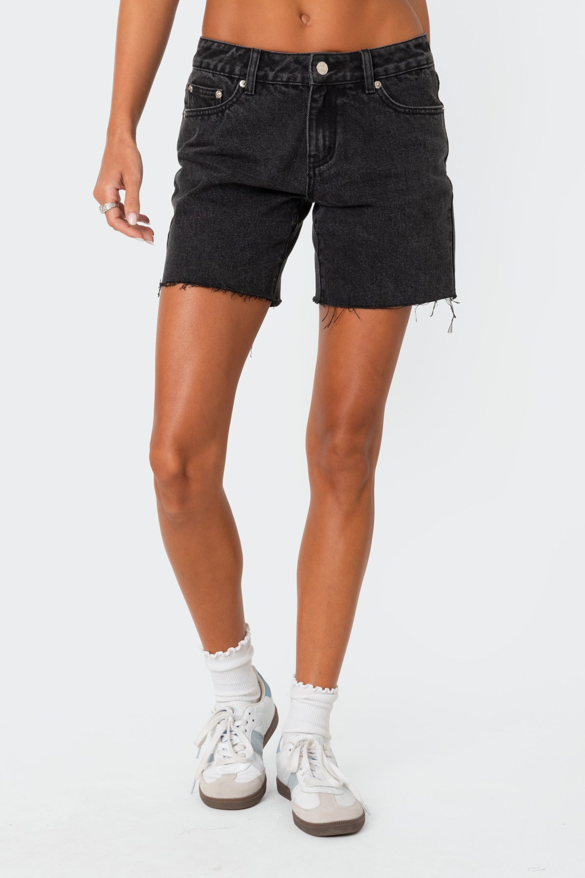 Tomboy Low Rise Denim Shorts - Image 2