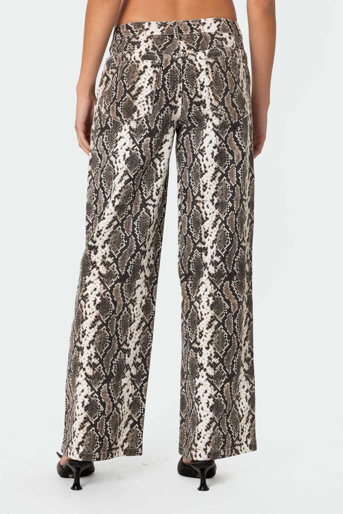 Snakescale Printed Low Rise Jeans - Image 5