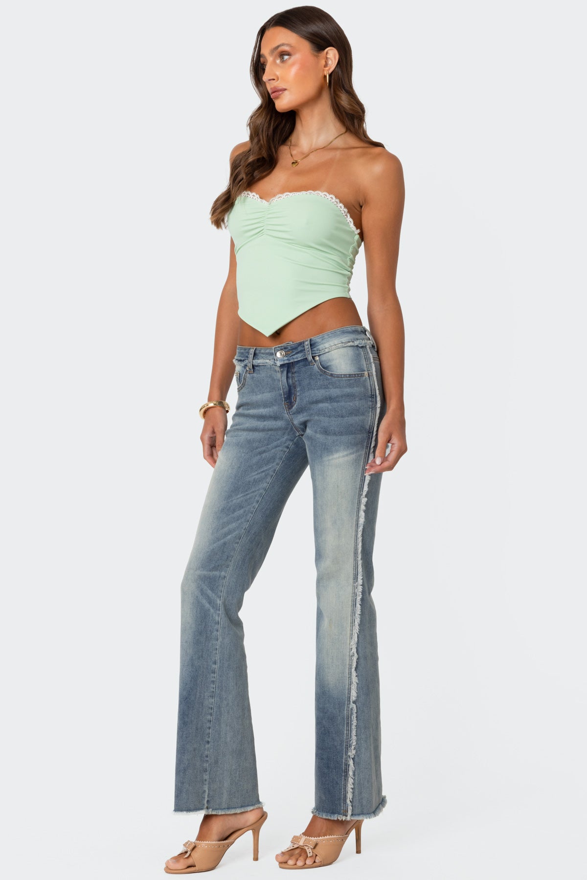 Cinched Strapless Triangle Top - Image 4