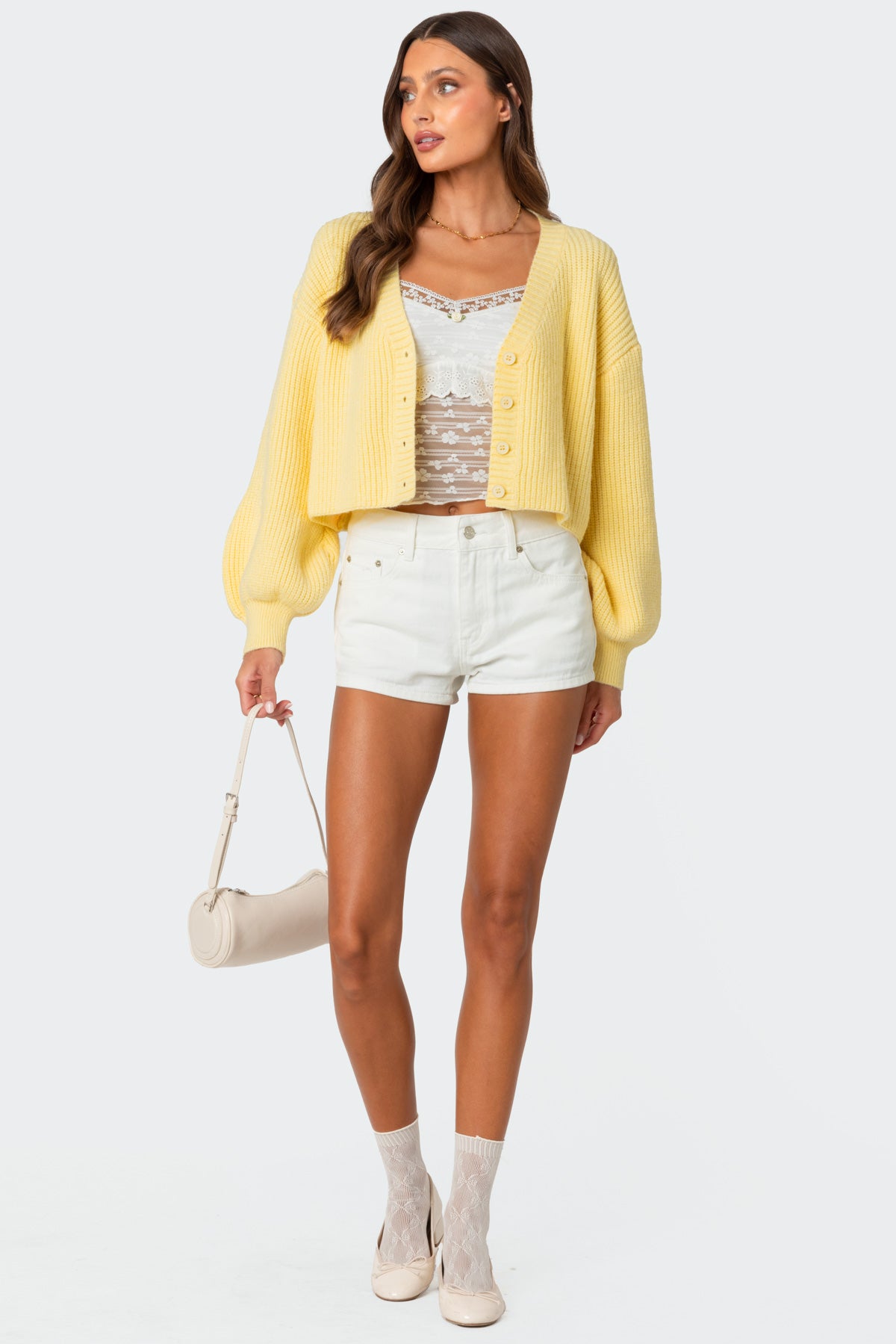 Sabrina Chunky Knit Cropped Cardigan - Image 2