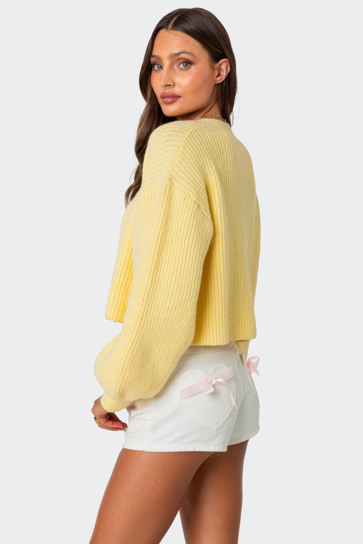 Sabrina Chunky Knit Cropped Cardigan - Image 5