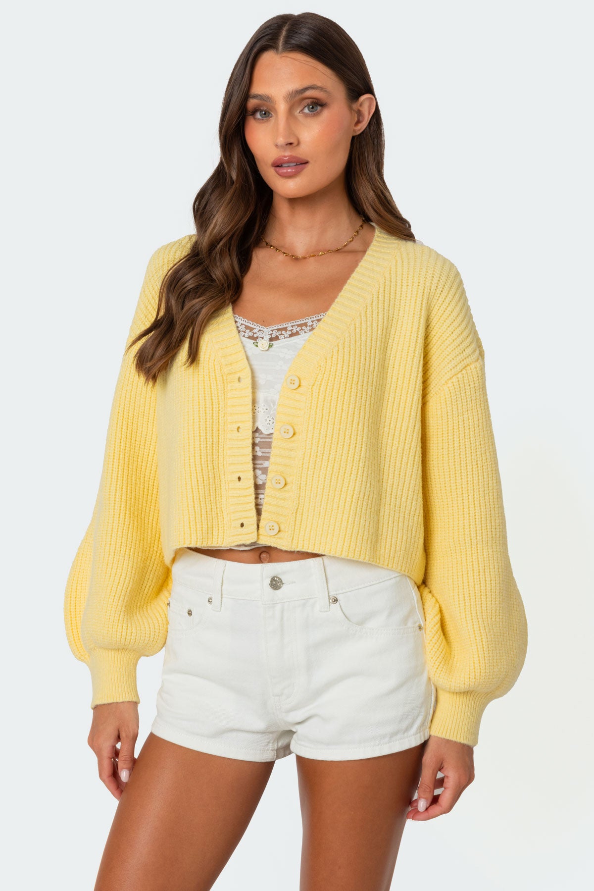 Sabrina Chunky Knit Cropped Cardigan - Image 3