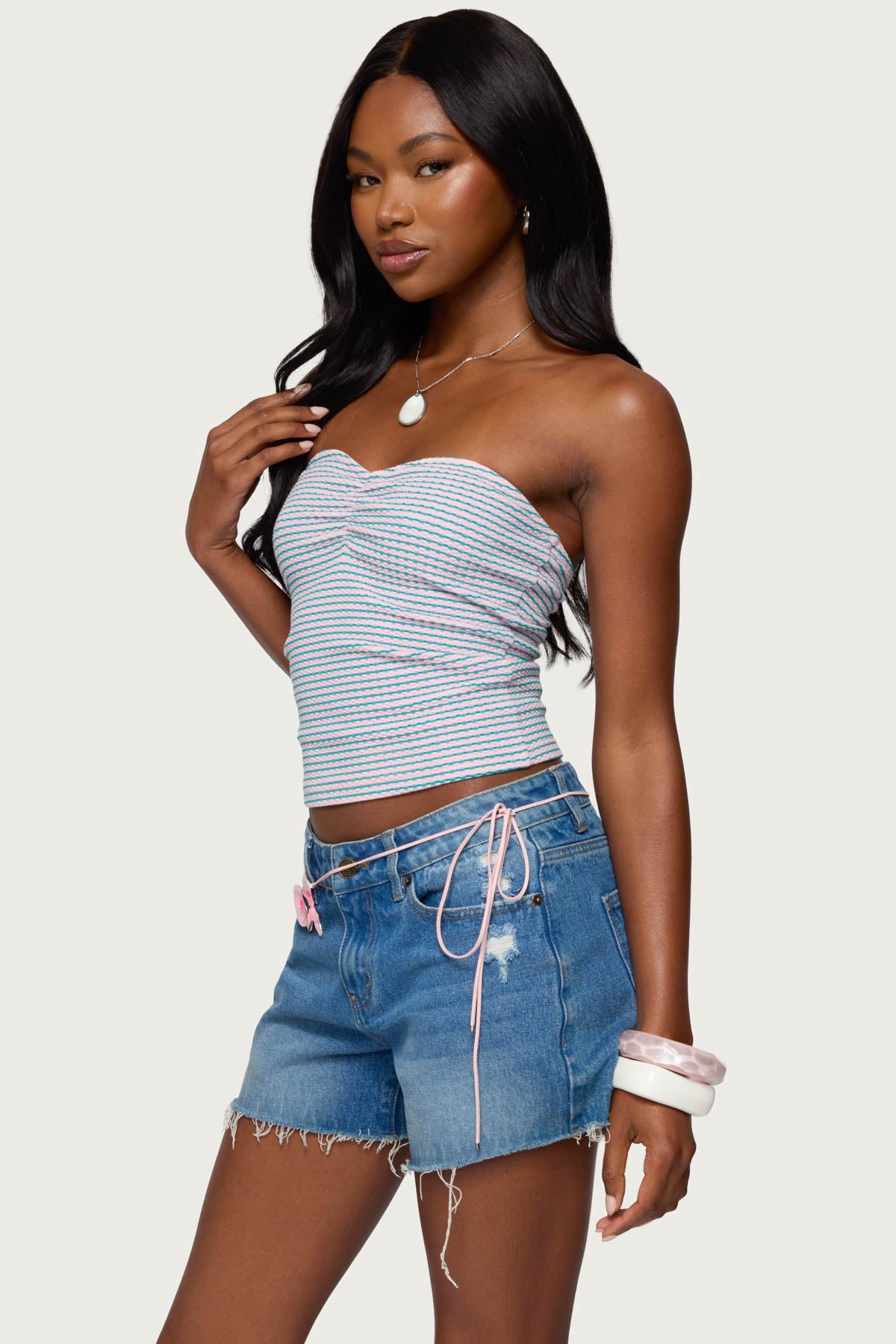 Veranda Textured Striped Tube Top - Image 3