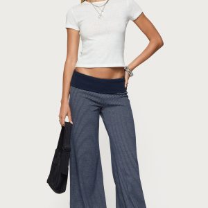 Amarna Striped Fold Over Pants