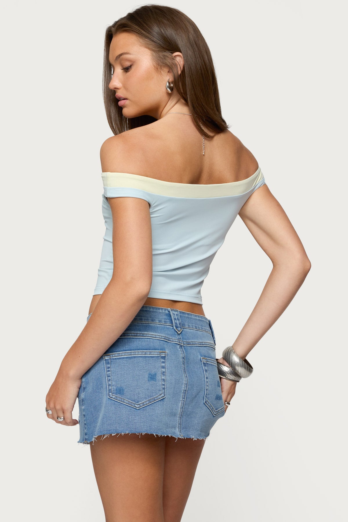 Strada Contrast Off Shoulder Top - Image 4